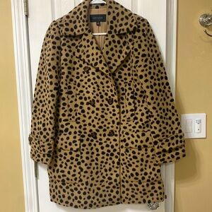 Ann Taylor animal print pea coat. Brand new! XS
